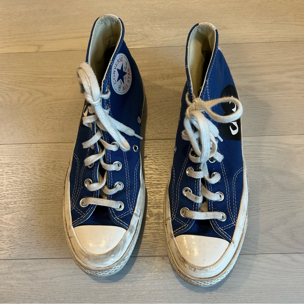Converse Comme des Garçons PLAY High-Top Sneakers Size Women’s 8 - Picture 2 of 10